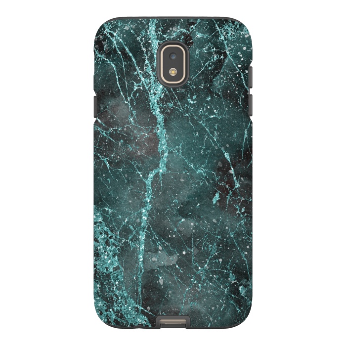 Galaxy J7 StrongFit Glamorous Turquoise Glitter 2 by Andrea Haase