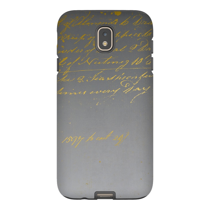 Galaxy J7 StrongFit Golden Handwriting by Andrea Haase