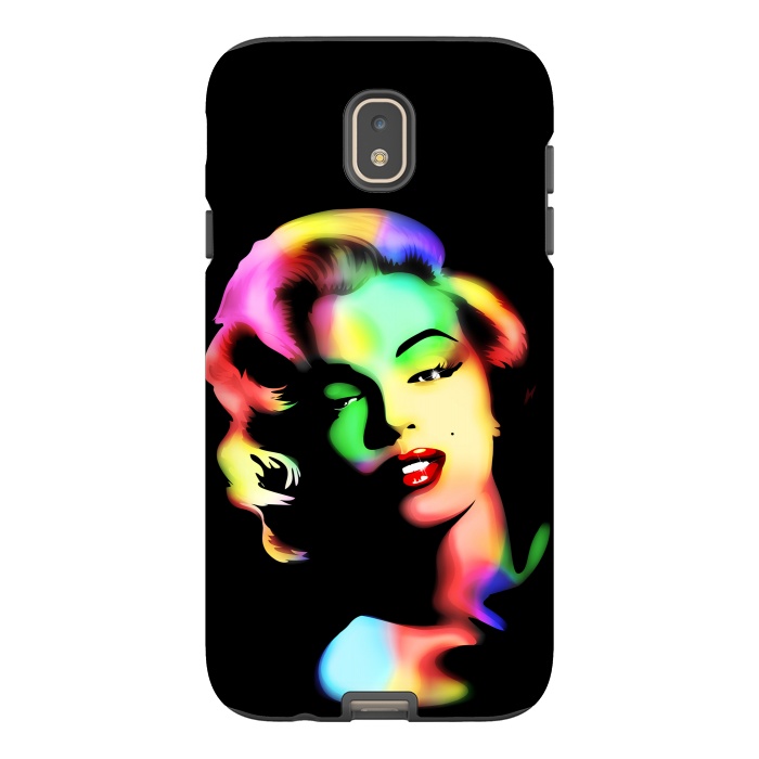 Galaxy J7 StrongFit Marilyn Monroe Rainbow Colors  by BluedarkArt