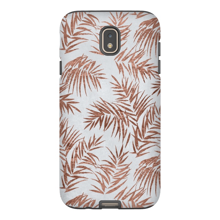 Galaxy J7 StrongFit Copper Palm Leaves 2 by Andrea Haase