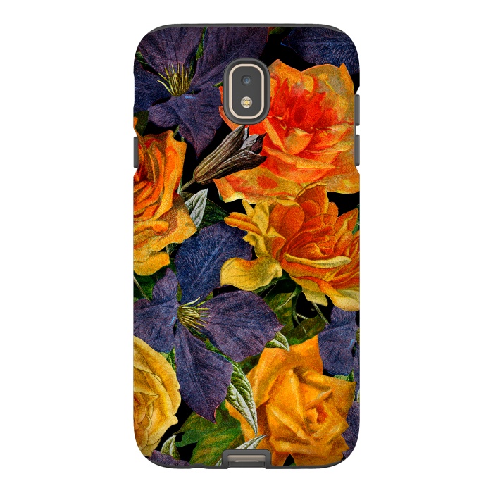 Galaxy J7 StrongFit Clematis and Yellow Vintage Roses by  Utart