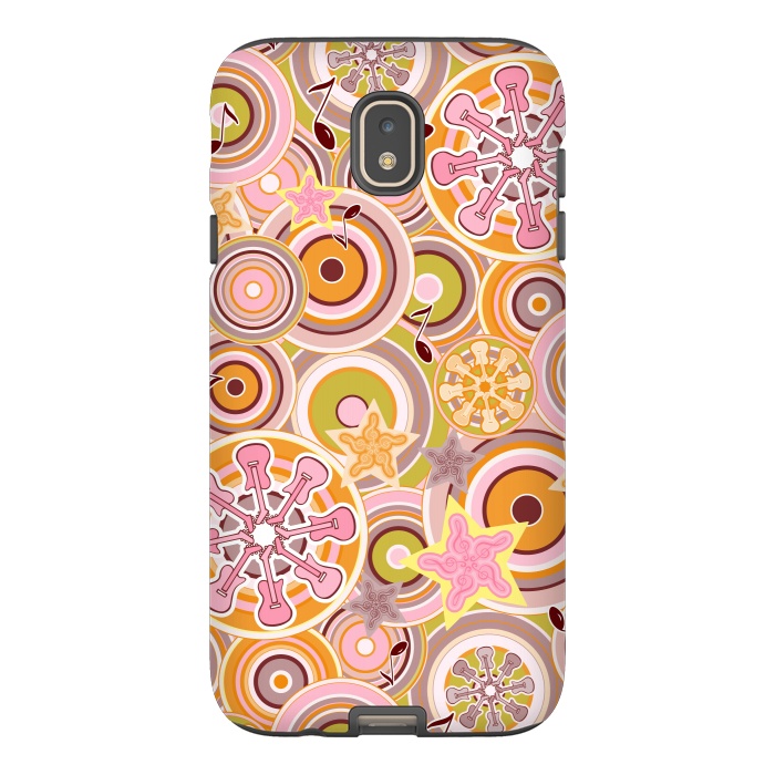 Galaxy J7 StrongFit Glam Boho Rock in Pink and Orange by Paula Ohreen