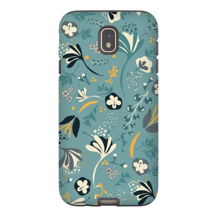 Galaxy J7 StrongFit Beautiful BC Bloom in Blue and Yellow by Paula Ohreen