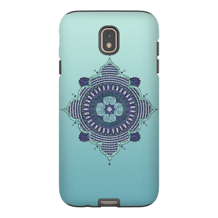 Galaxy J7 StrongFit Precious Turquoise Mandala Ornament by Andrea Haase