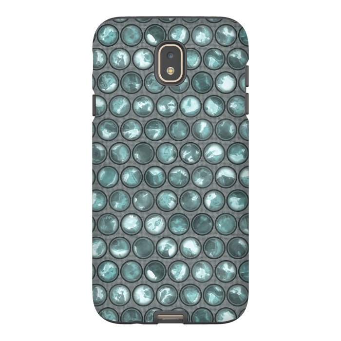 Galaxy J7 StrongFit Green Glass Bead Pattern by Andrea Haase