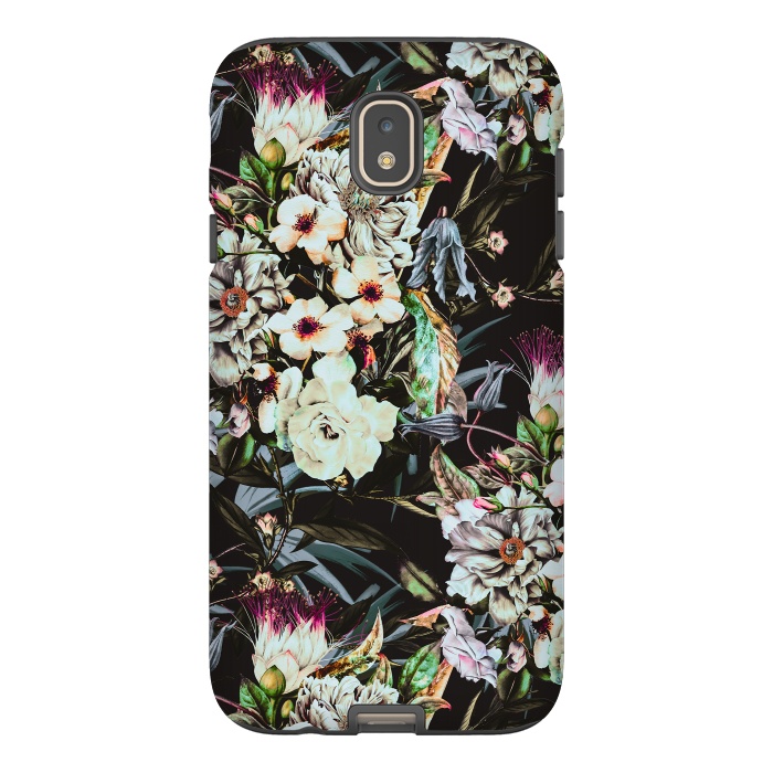Galaxy J7 StrongFit Dark flowery colorful bouquet by Mmartabc