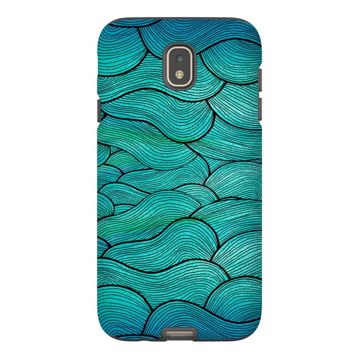 Galaxy J7 StrongFit sea waves by Pom Graphic Design