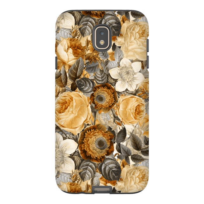 Galaxy J7 StrongFit luxuriantly gold vintage floral pattern by  Utart