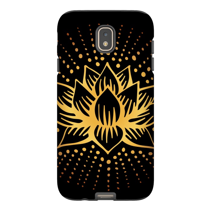 Galaxy J7 StrongFit Golden Lotus Mandala by Majoih