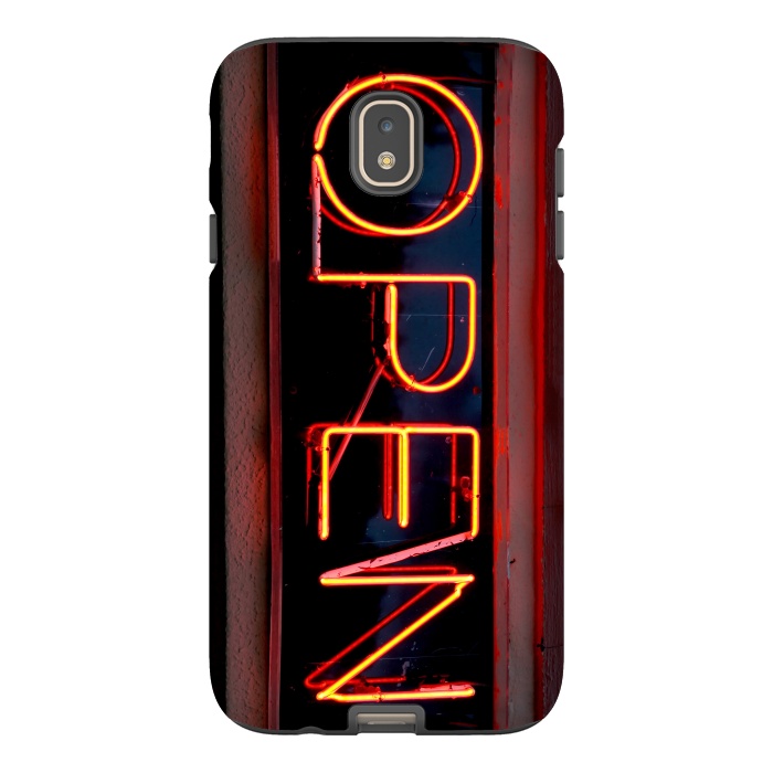 Galaxy J7 StrongFit Neon Sign Word Open by Andrea Haase