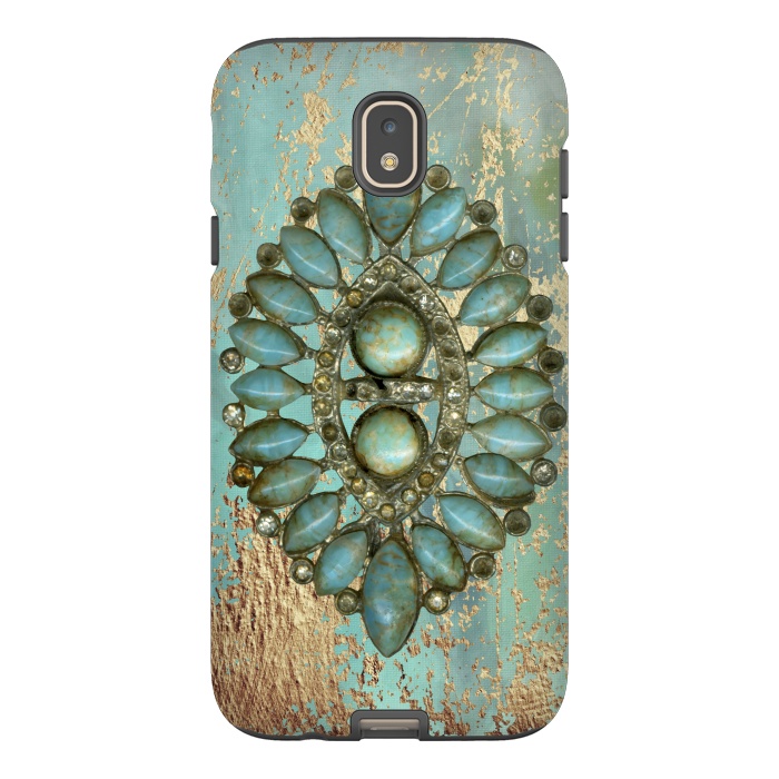 Galaxy J7 StrongFit Turquoise Embellishment by Andrea Haase