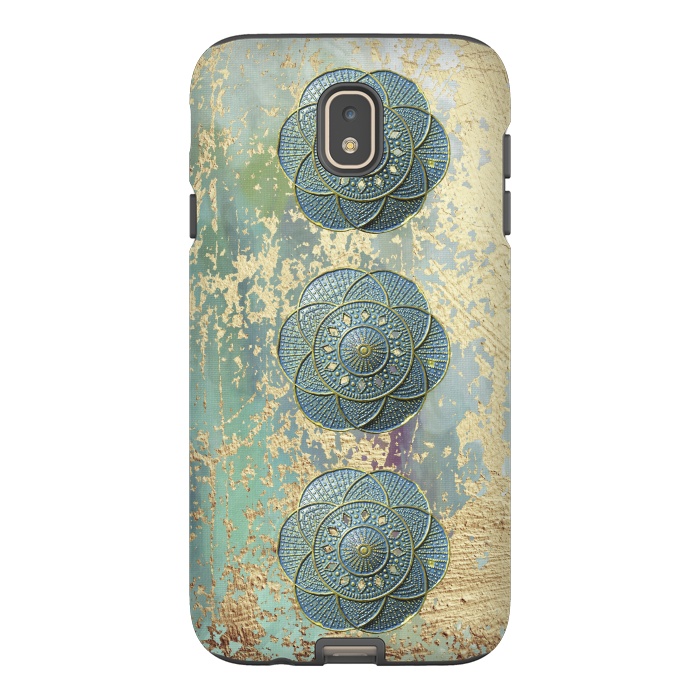 Galaxy J7 StrongFit Precious Embellishment On Gold And Teal by Andrea Haase