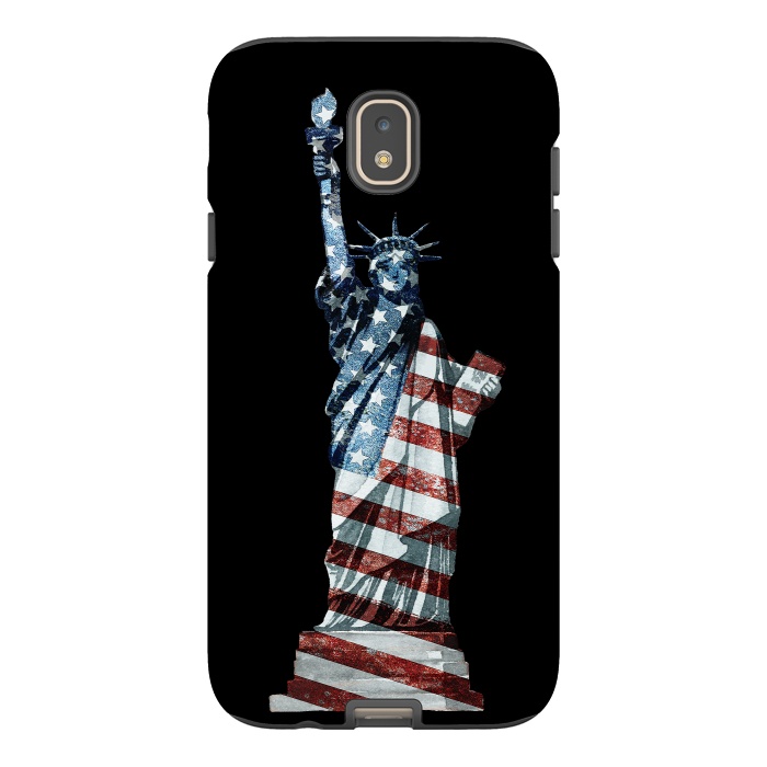 Galaxy J7 StrongFit Lady Of Liberty Stars And Stripes by Andrea Haase