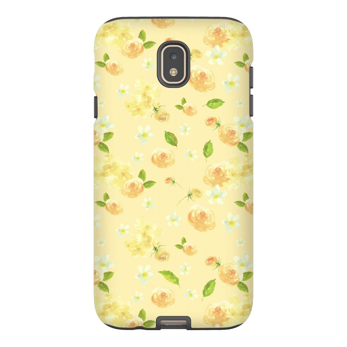 Galaxy J7 StrongFit Lovely Yellow Roses Pattern by  Utart