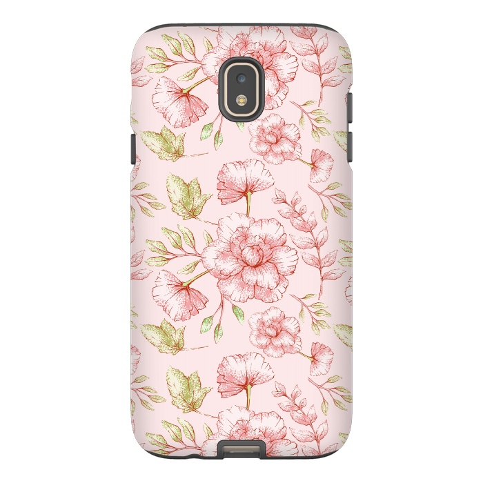 Galaxy J7 StrongFit Pink Roses by  Utart