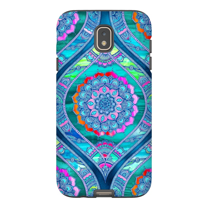 Galaxy J7 StrongFit Radiant Boho Color Play Mandala by Micklyn Le Feuvre