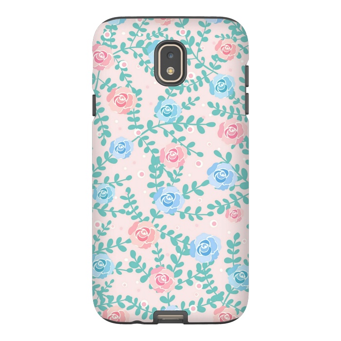 Galaxy J7 StrongFit Pink blue roses by Jms