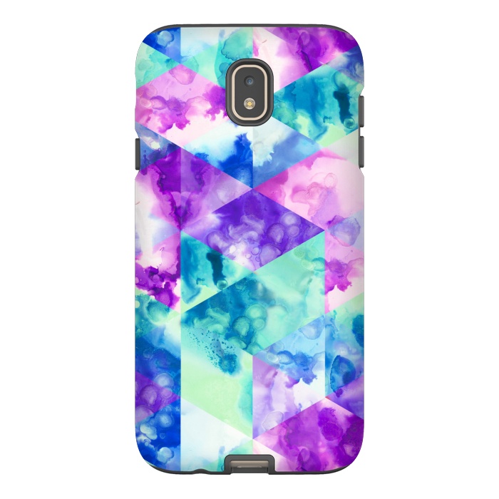 Galaxy J7 StrongFit Inky Hexagons by gingerlique