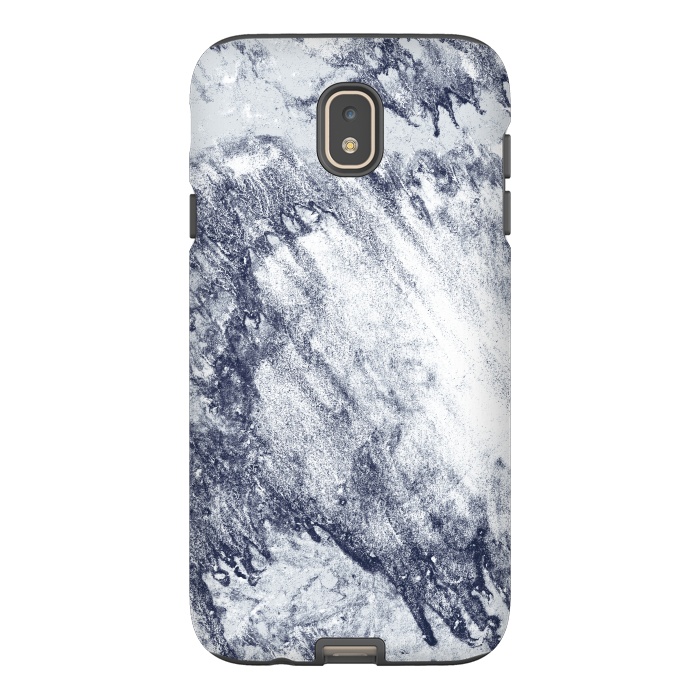 Galaxy J7 StrongFit Grey-Blue Marbling Storm  by Tigatiga