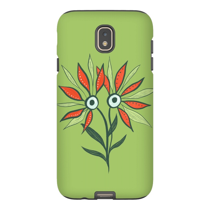 Galaxy J7 StrongFit Cute Eyes Character Flower Monster by Boriana Giormova