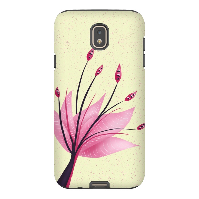 Galaxy J7 StrongFit Pink Abstract Water Lily Flower by Boriana Giormova