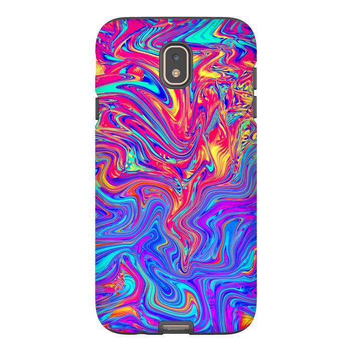 Galaxy J7 StrongFit Abstract Colorful Waves by Art Design Works