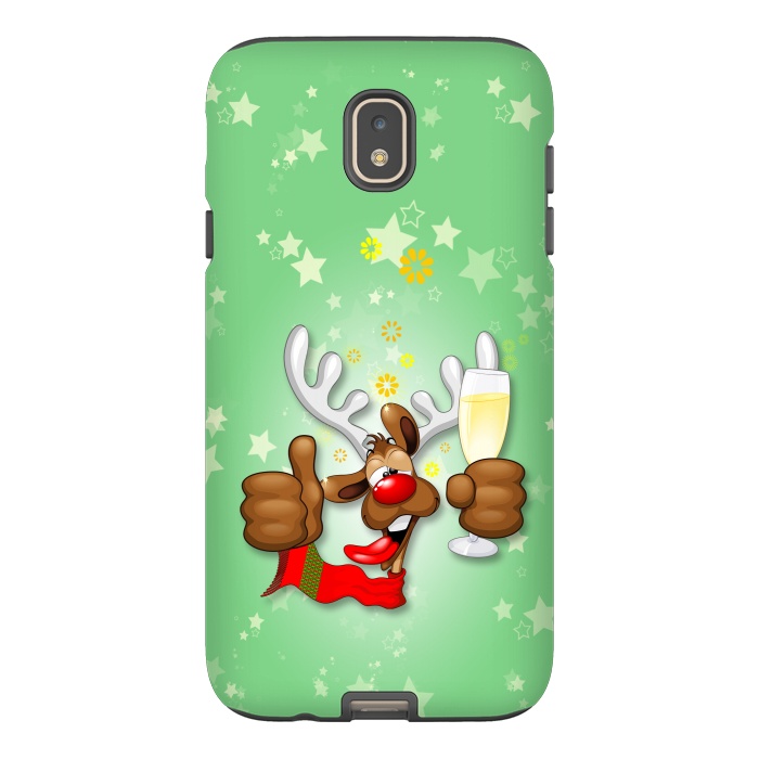 Galaxy J7 StrongFit Reindeer Drunk Funny Christmas Character by BluedarkArt