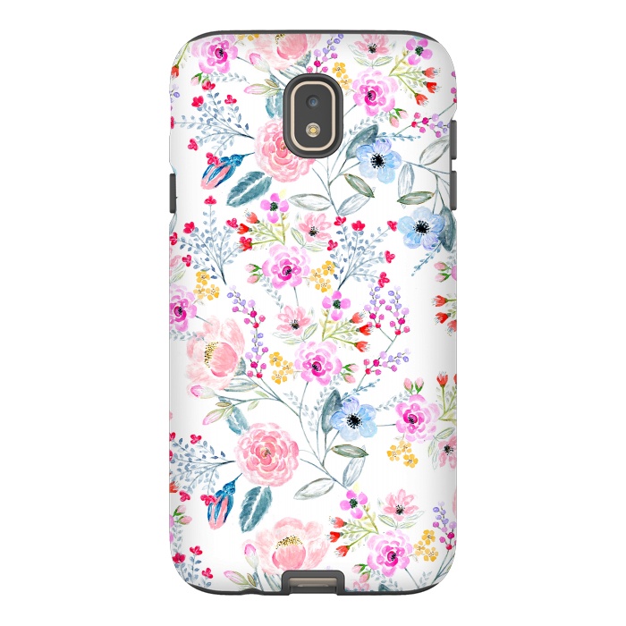 Galaxy J7 StrongFit Vintage floral Watercolor hand paint design by InovArts