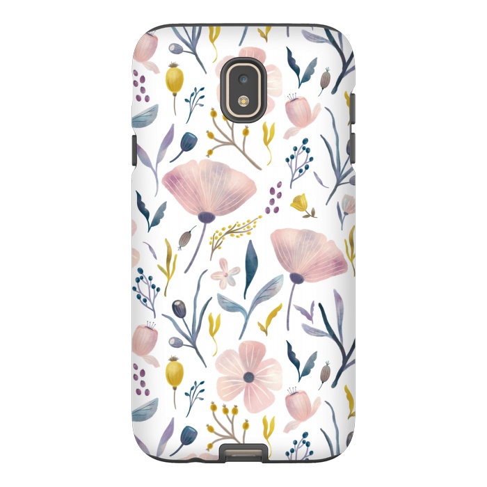 Galaxy J7 StrongFit Delicate Pastel Floral by Noonday Design