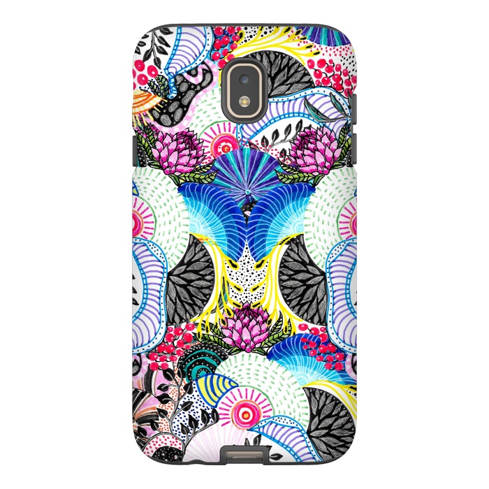Galaxy J7 StrongFit Whimsical abstract hand paint design  by InovArts