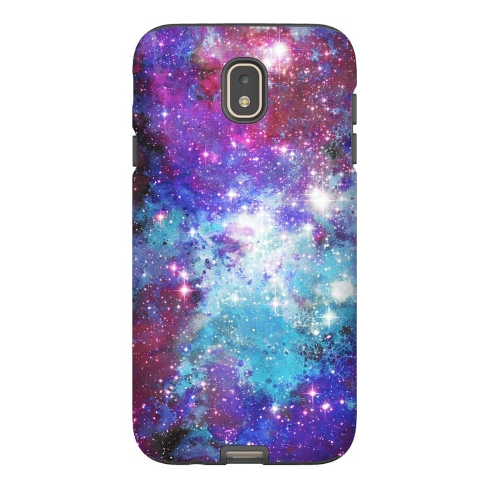 Galaxy J7 StrongFit Blue purple galaxy space night stars by Oana 