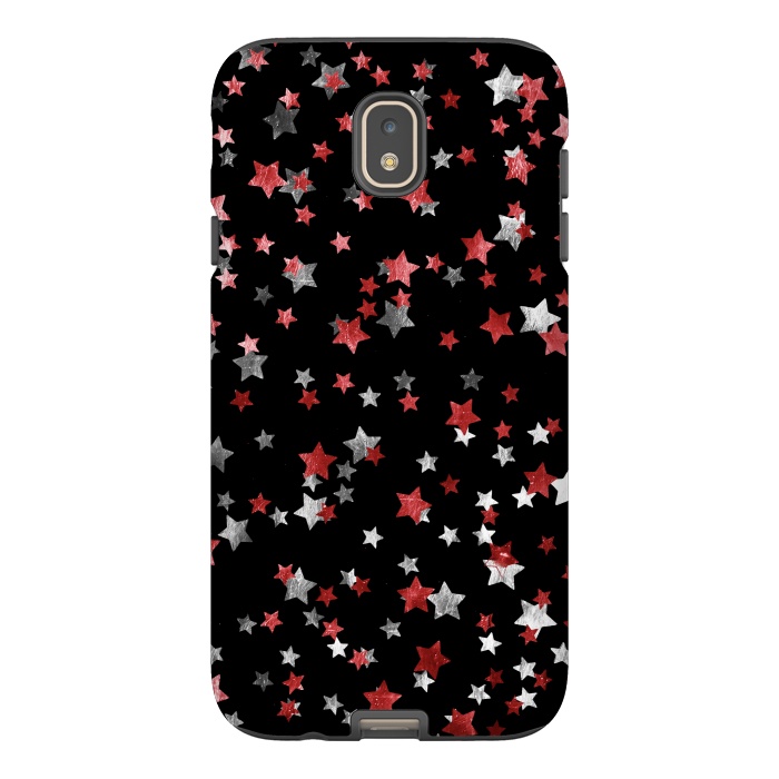 Galaxy J7 StrongFit Rust copper and silver party stars by Oana 