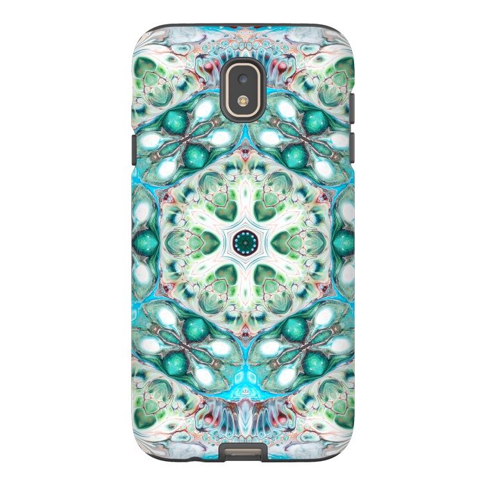 Galaxy J7 StrongFit Coral Mandala by Creativeaxle