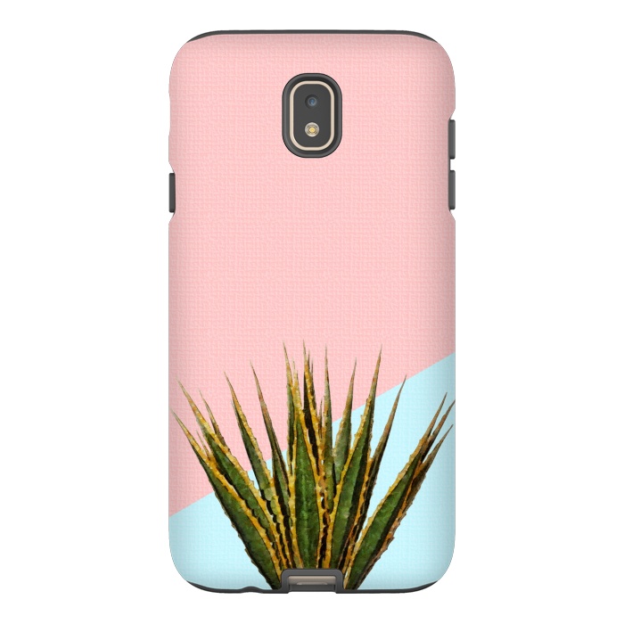 Galaxy J7 StrongFit  Agave Plant on Pink and Teal Wall by amini54