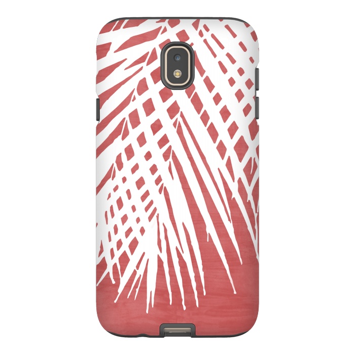 Galaxy J7 StrongFit  Palm Leaves on Red by amini54