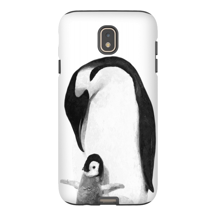 Galaxy J7 StrongFit Black and White Penguins by Alemi