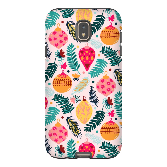 Galaxy J7 StrongFit Colorful Christmas - Millennial Pink  by Tigatiga