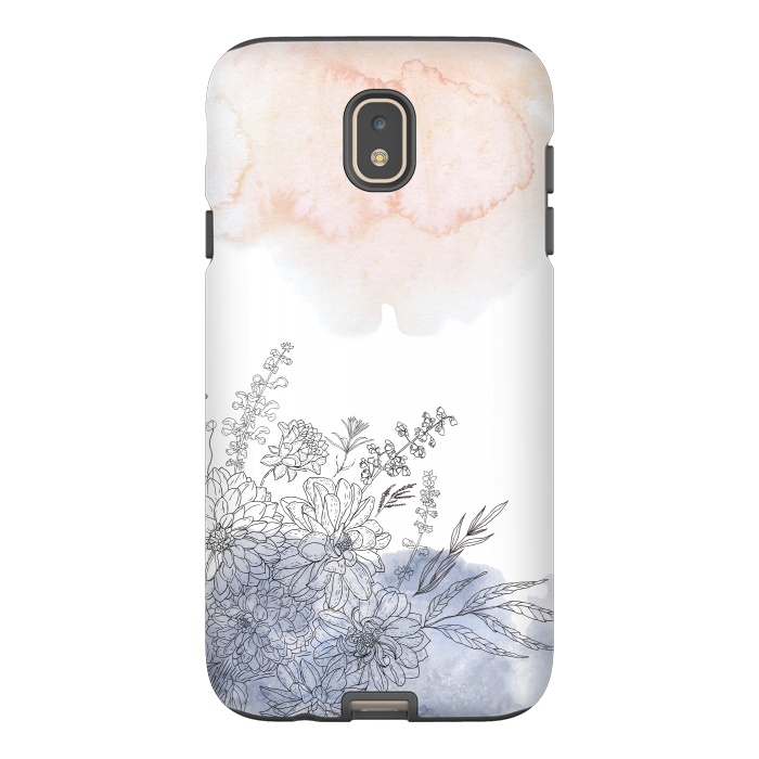 Galaxy J7 StrongFit Ink Blush Flower Meadow  I by  Utart