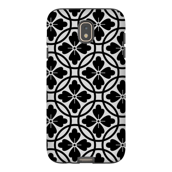 Galaxy J7 StrongFit black floral pattern by MALLIKA