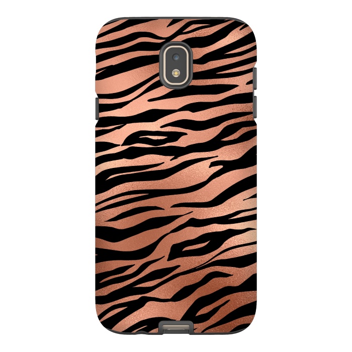 Galaxy J7 StrongFit Copper and Black Tiger by  Utart
