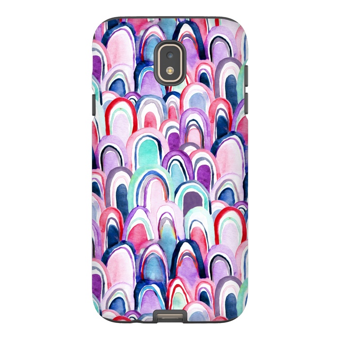 Galaxy J7 StrongFit Cool Watercolor Mermaid Scales  by Tigatiga