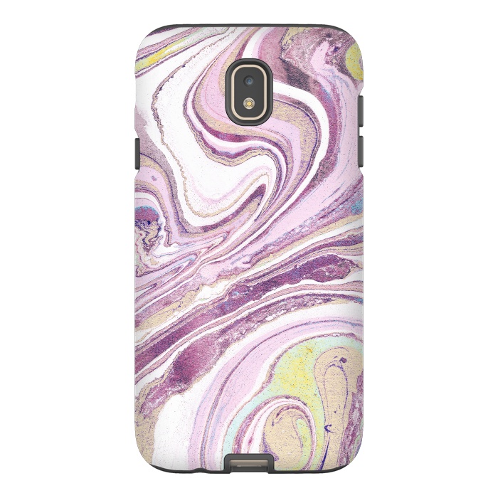 Galaxy J7 StrongFit Dusty pink painted liquid marble by Oana 