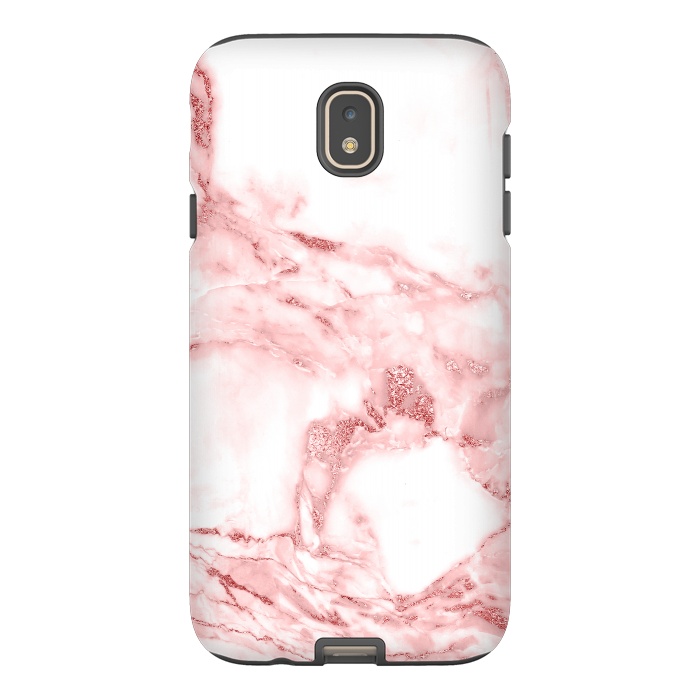 Galaxy J7 StrongFit RoseGold and White Fashion Marble  by  Utart