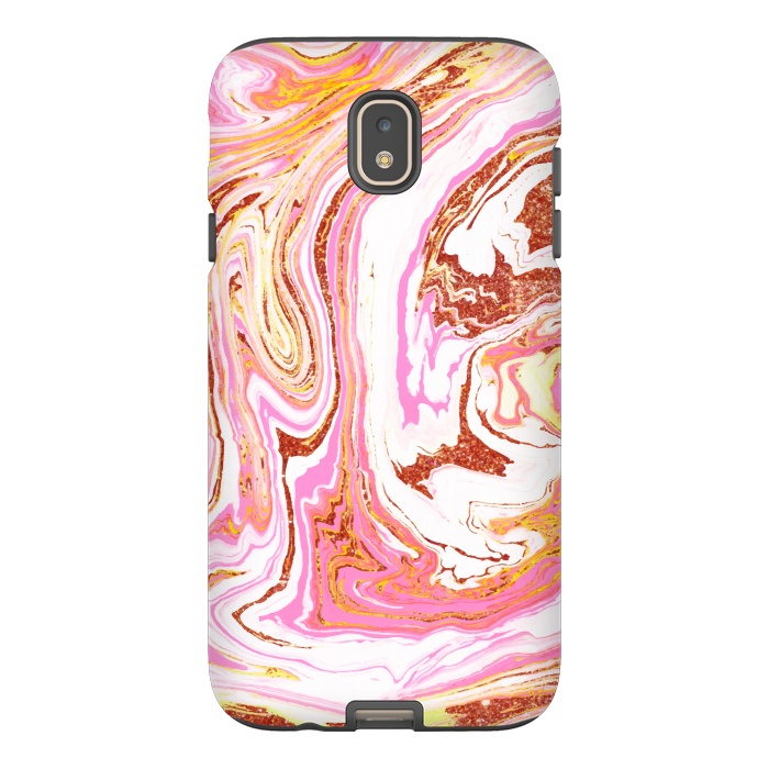 Galaxy J7 StrongFit Marble and Rose Gold Dust by Uma Prabhakar Gokhale