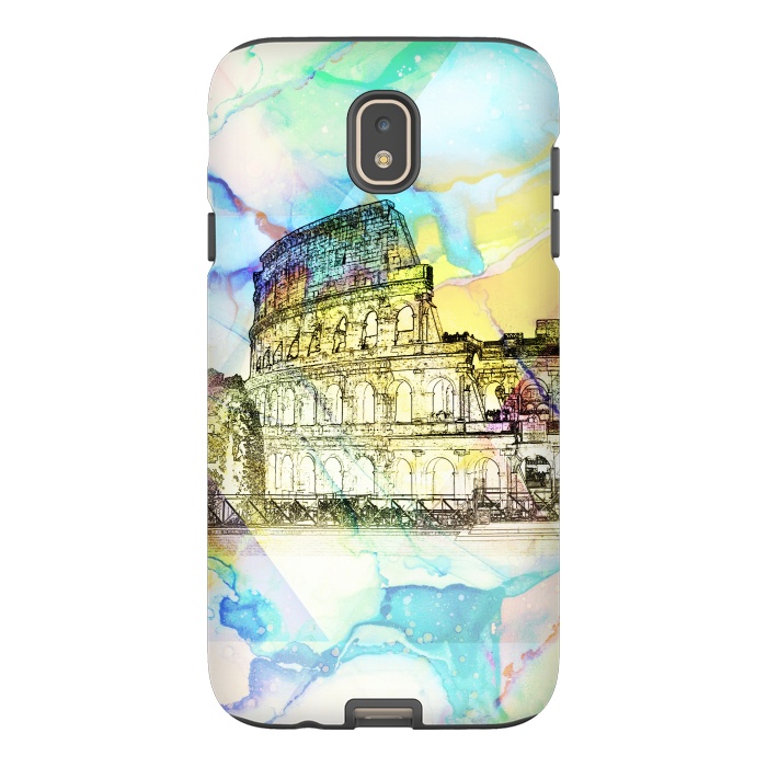 Galaxy J7 StrongFit Colosseum Rome Italy ink sketch and watercolor painting by Oana 