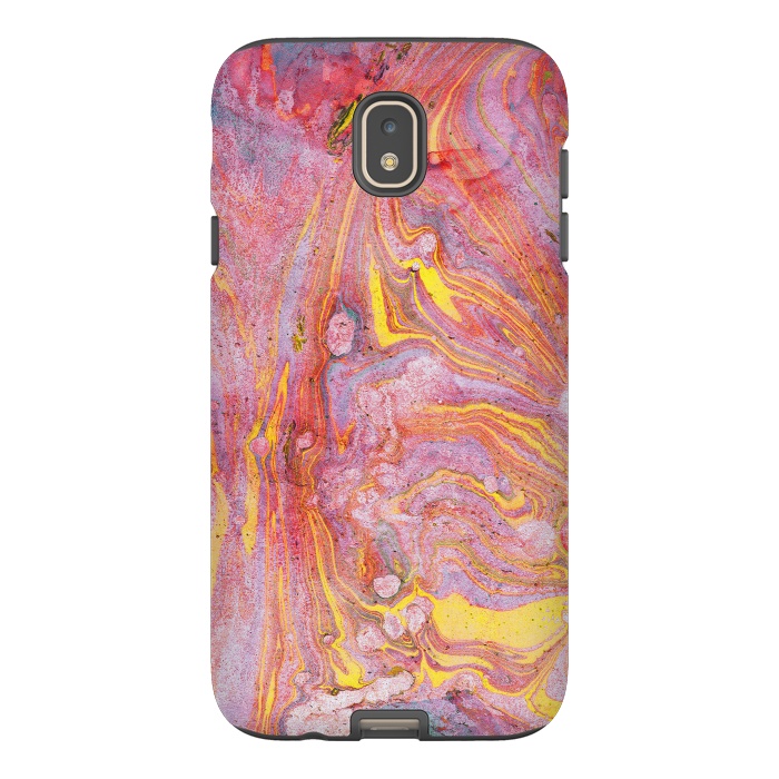 Galaxy J7 StrongFit Pink yellow painted mable  by Oana 