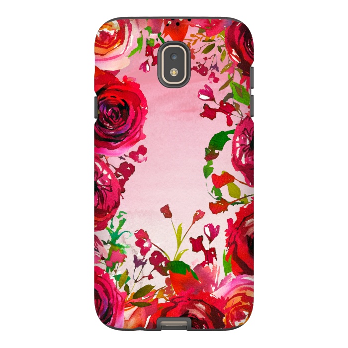 Galaxy J7 StrongFit Moody red Rose Flowers by  Utart