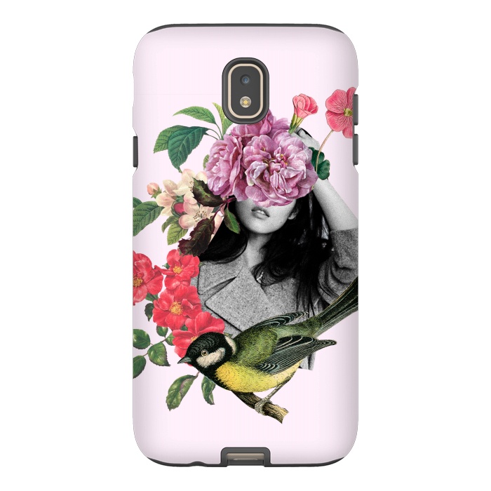 Galaxy J7 StrongFit Floral Girl & Bird by MARCOS COELHO