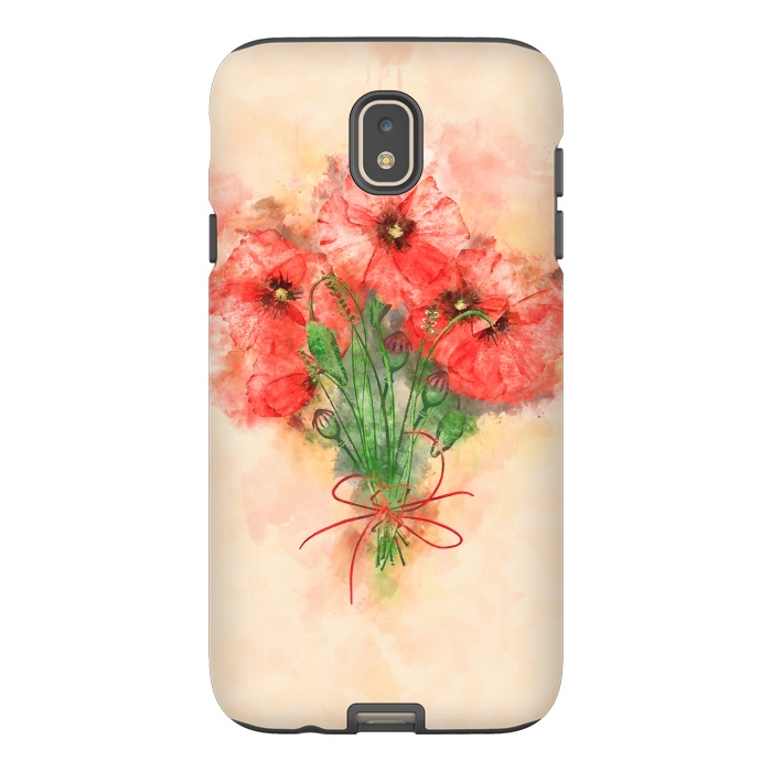 Galaxy J7 StrongFit Red Poppies by Creativeaxle