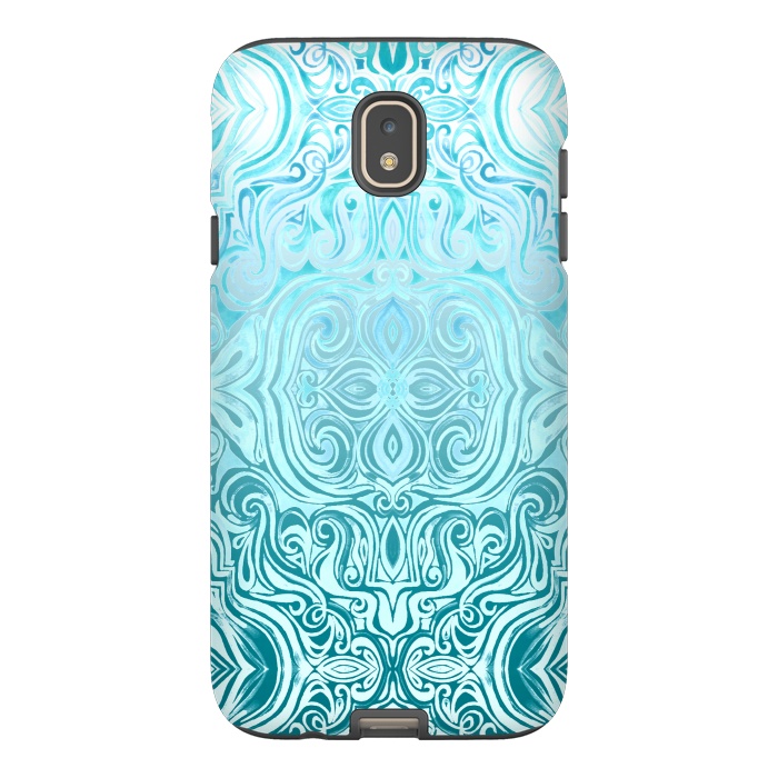Galaxy J7 StrongFit Twists & Turns in Turquoise & Teal by Micklyn Le Feuvre